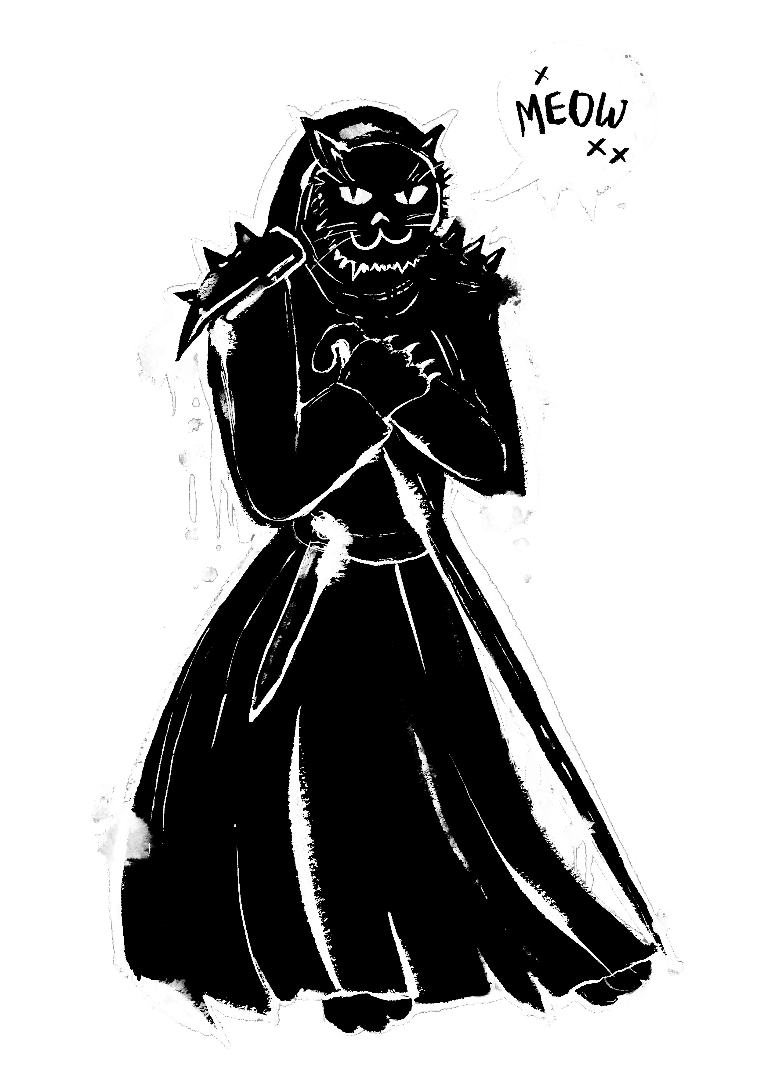 Cat warrior in armor